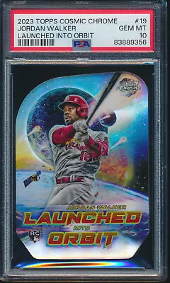 PSA 10 JORDAN WALKER 2023 Topps Cosmic Chrome Launched Into Orbit RC GEM MINT • $89.99