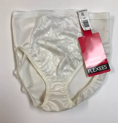 Vintage Maidenform Flexees XL White Brief Panty Girdle Shaper Control Shapewear • $29.99