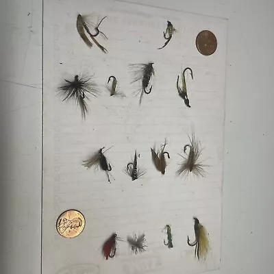 MIXED LOT OF 14 VTG FISHING LURES Fly Fishing • $12.99