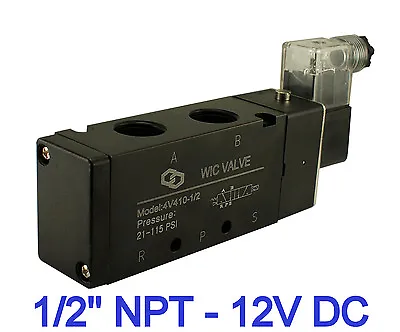 1/2  Inch Pneumatic 4 Way Directional Control Electric Solenoid Valve 12V DC  • $59.99