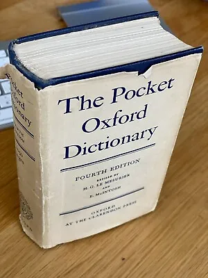 £12.95 • Buy The Pocket Oxford Dictionary Fourth Edition 1942 By F.G.&H.W.Fowler 1966 Reprint