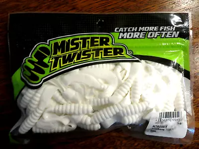 50 - Mister Twister 3  Meeny - Original Curl Tail Grub - White Color • $12.99