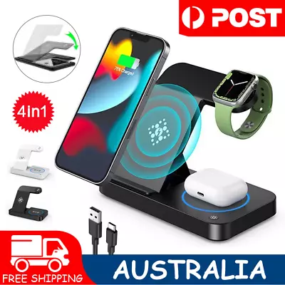 $8.95 • Buy 3 In 1 15W Wireless Charger Dock Qi Fast Charging For IPhone Apple Watch Samsung