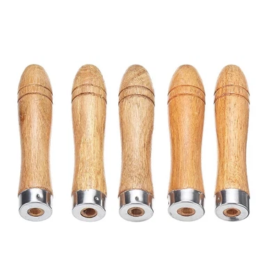 $6.99 • Buy 5pcs Wooden File Handle Hole Replacement Strong Metal Collar File Craft Tool