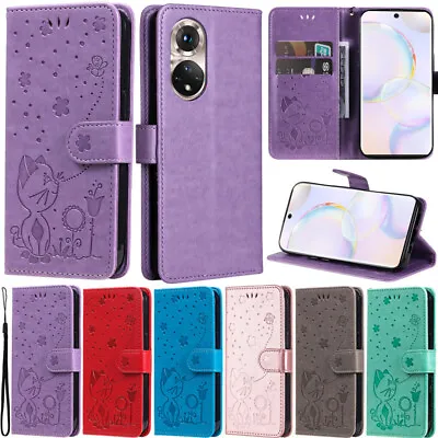 Cat Bee Wallet Flip Case Cover For Huawei Mate 60 Pro Honor 90 X6A X7A X8A X8 X7 • $14.29