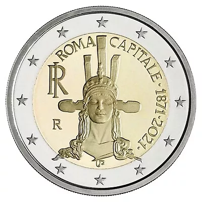 Italy - 2 Euro Commemorative 2021 Rome Capital Of Italy - UNC - FREE SHIPPING • $6.50