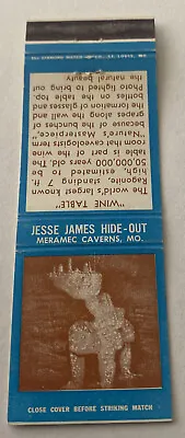 Vintage Matchbook Cover Matchcover Meramec Caverns MO Wine Table • $2.97