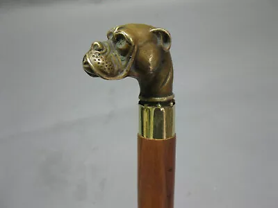 $35.10 • Buy Walking Stick Brass Vintage Cane Designer Engraved Handle Victorian Wooden Cane