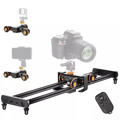 Camera Slider NEEWER 55cm Track Rail 3 Wheels Wireless Auto Dolly Car Dolly Kit • £79.99