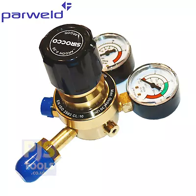 Parweld Argon Co2 Mix Regulator Single Stage Two Gauge Inert Gas Mig Welding • £33.50