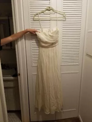 J Crew Silk Chiffon Taryn Gown Wedding Dress Ivory Formal $550 NEW • $70