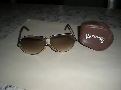 Vintage SlickSilvers Foldable Sunglasses With Original Case • $19.95
