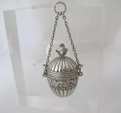 Very Rare Victorian Silver Censer Form Vinaigrette Marshall & Rutter B'ham 1888 • $877.96