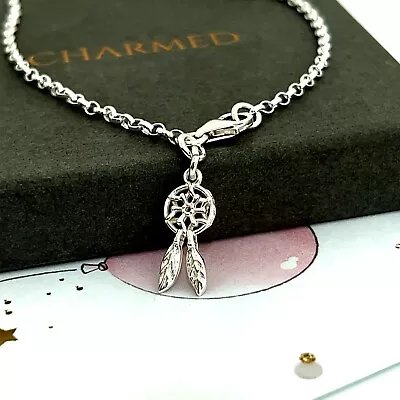 Charmed Ankle Chain With A Sterling Silver Dream Catcher Charm 925 • £23