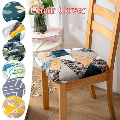 $7.03 • Buy Removable Stretch Seat Cushion Dining Chair Seat Covers Slipcovers Protector