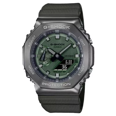 Casio G-shock Gm-2100b-3adr Silver/green Steel Bezel  Casioak  A/d Watch • $0.99