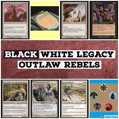 Mtg Black White Legacy Outlaw Rebels Deck Magic The Gathering Rare Jhovall Queen • $12.71