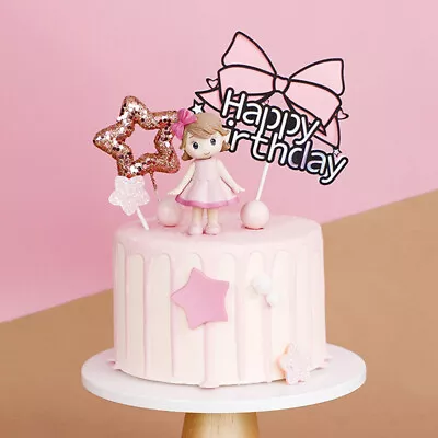 Princess Cake Topper Mini Doll Birthday Decoration Supplies-JM • £8.58