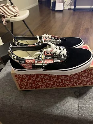 $89.99 • Buy Vans Era Label Mix Black True White VN0A4BV4V9A (V949) Men's Size 11