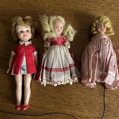 Penny Brite Doll 8  Plus 2 Vintage Nancy Ann Dolls Bisque & Plastic Lot Of 3 • $9.99