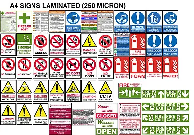 £3.99 • Buy Health And Safety Coshh A4 Laminated Business Signs Work Shop Office Factory 