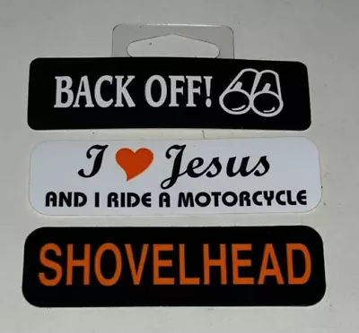 $4.50 • Buy 3 MOTORCYCLE HELMET STICKERS, LOT (Harley Davidson)