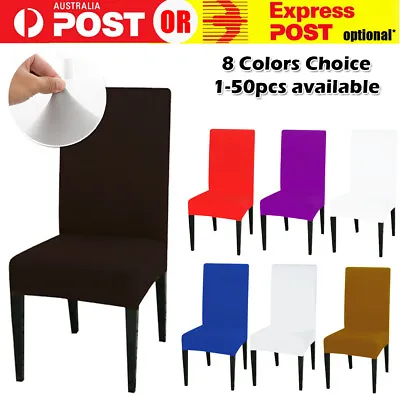 $30.95 • Buy Stretch Chair Seat Cover Spandex Lycra Washable Dining Banquet Wedding Party NEW
