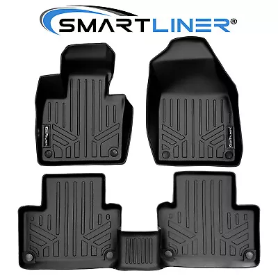 SMARTLINER Custom Fit Floor Mats 2 Row Liner Set Black For 2016-2023 Volvo XC90 • $129.99