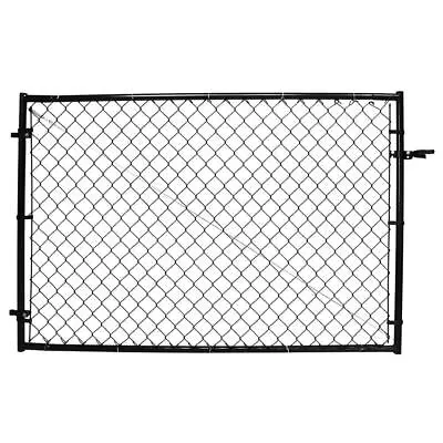 Chain Link Fence 4' H Adjustable Walk Gate Kit Square Corner Frame Black • $115.21