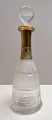 Moser  Splendid  Pattern Gold Encrusted Cut Glass Sherry Decanter With Stopper • $750