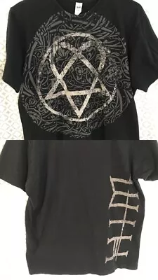 Vtg HIM Heartagram Tour Men’s T-Shirt Double Sided Goth Metal Rock Band Y2K • $49.50