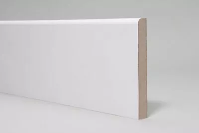 Skirting Board  White Primed MDF  Bullnose   144 X 14 X 2700mm • £52.50