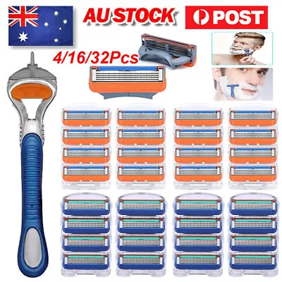 Up To 32x Replacement Blades For GilletteFusion Razor Shaver Trimmer Shaving AU • $15.29
