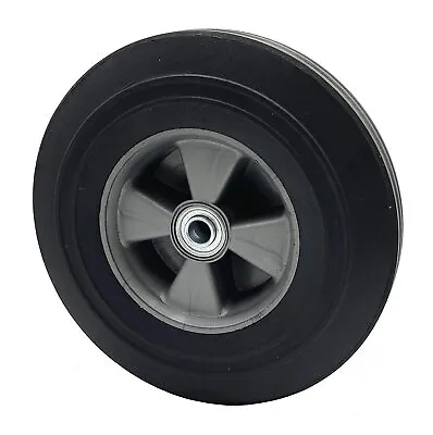 Cart Wheel Replacement 10” Solid Rubber Hand Truck 10 5/8” Axle 660lbs. Capacity • $26.92