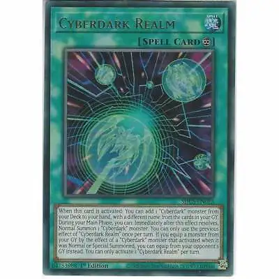 SDCS-EN023 Cyberdark Realm | 1st Edition Ultra Rare YuGiOh Trading Card Game TCG • £0.99