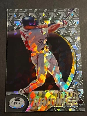 1998 Topps Tek Diffractor Refractor Finish Pattern #25 Manny Ramirez Indians #66 • $19.20