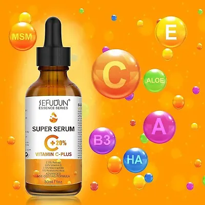 $20.91 • Buy Vitamin C Face Serum With Hyaluronic Acid-Suitable For Micro Needle Derma Roller