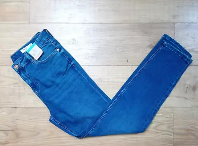 BNWT M&S LILY Medium Indigo Washed Blue Denim Slim JEANS UK 14 Long • £19.99