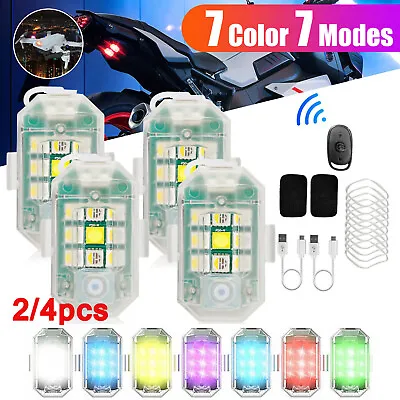 7 Colors LED Strobe Light High Brightness Wireless Rechargeable Flashing Lights • $21.99