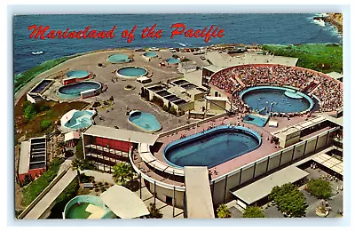 Postcard CA Portuguese Bend Marineland Of The Pacific Aerial View Unposted • $5.99