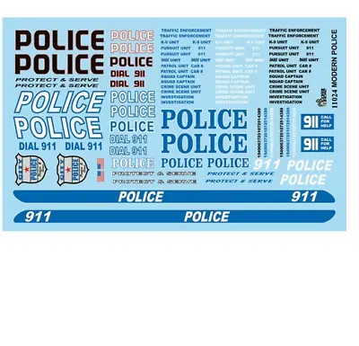 Modern Police 1:24 1:25 Gofer Racing Decals Car Model Accessory 11024 • $8.99