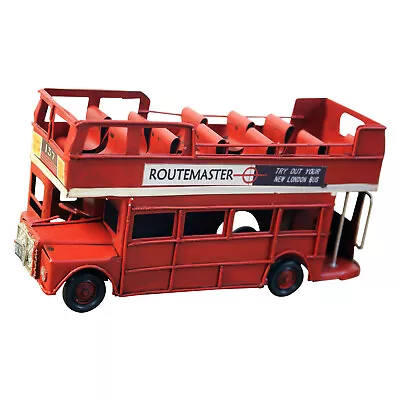 Vintage Metal Red London Classic Routemaster Double Decker Bus Transport Vehicle • £9.25