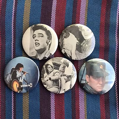 5 Elvis Presley 2.25” Pins  • $12