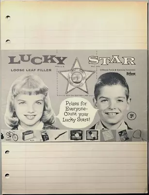 Vintage Writing Paper 1959 Full Pack Of Lucky Star Loose Leaf Filler Paper - NOS • $11