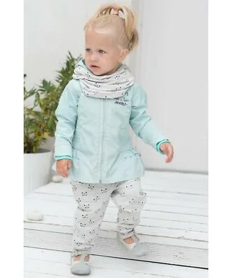 £10.50 • Buy Baby Girls Jacket Size 9-12 Months Green Mint Lined Waterproof Windresistand 