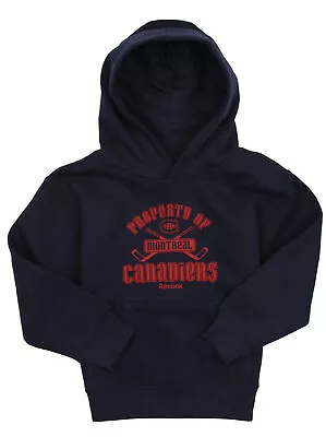 Reebok NHL Little Boys Kids Montreal Canadiens Pullover Sweatshirt Hoodie Navy • $14.39