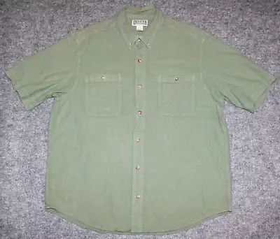 DULUTH MEN'S HEMP S/S SHIRT 42501 Relaxed Fit Breathable Green Sz XL Shirt • $15.29