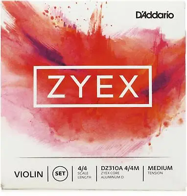 D'Addario DZ310A Zyex Violin String Set - 4/4 Size With Aluminum D • $56.99