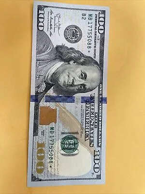 Series 2013 US One Hundred Dollar Bill Star Note $100 - MB17755088✯ • $170