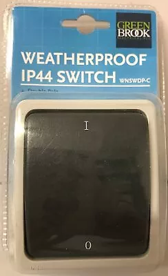 £5.95 • Buy Outdoor 10A Double Pole Switch 1 Gang Weatherproof IP44 Rated Garden Lighting